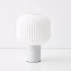 Accordion Marble Table Lamp White