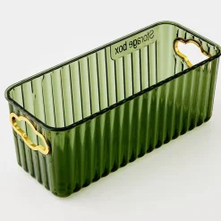 Acrylic Bottle Storage Container Green