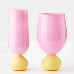 Aden Wine Glass Pink