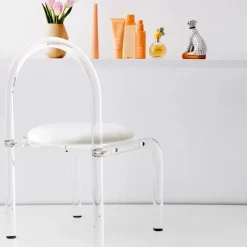 Arch Lucite Accent Chair White