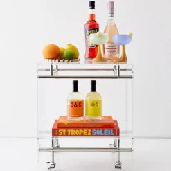 Bauhaus Acrylic Bar Cart Silver