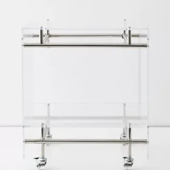 Bauhaus Acrylic Bar Cart Silver