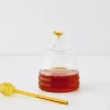 Bee Mine Glass Honey Jar & Dipper