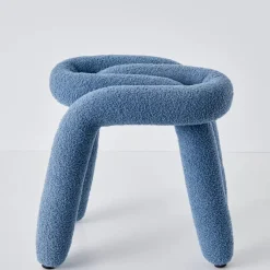 Berber Stool Boucle Blue
