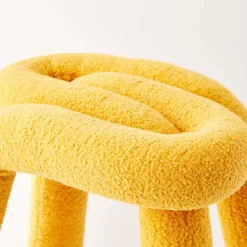 Berber Stool Boucle Yellow