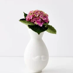Bisous Ceramic Urn Vase White