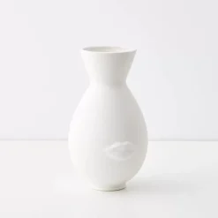 Bisous Ceramic Urn Vase White