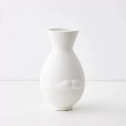 Bisous Ceramic Urn Vase White