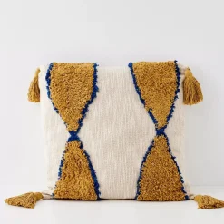 Boho Cotton Cushion With Insert Nude/Beige