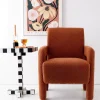 Boucle Accent Chair Terracotta