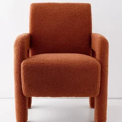Boucle Accent Chair Terracotta