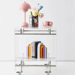 Bow Crystal Bookends Amber Purple