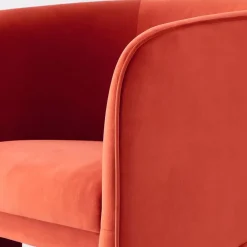 Bower Velvet Accent Chair Red