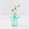 Cactus Medium Coloured Glass Vase Teal