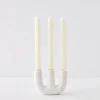 Candelabra Ceramic Taper Candle Holder White