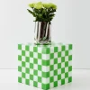 Checkerboard Acrylic Side Table Green