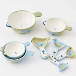 Chickadee Ceramic Measuring Cups