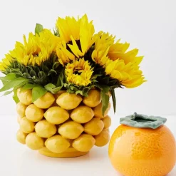 Citron Lemon Ceramic Vase