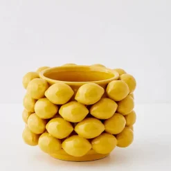 Citron Lemon Ceramic Vase