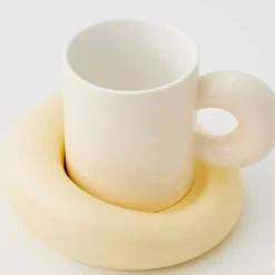 Cloud Ceramic Mug Set Yellow