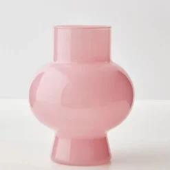 Coloured Glass Vase Pink