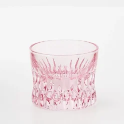 Crystal Cut Glass Tumbler Pink