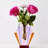 Diamond Deco Crystal Coloured Vase Pink Purple
