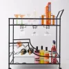 Double Decker Bar Cart Black