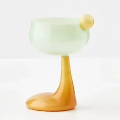 Droplet Cocktail Glass Green
