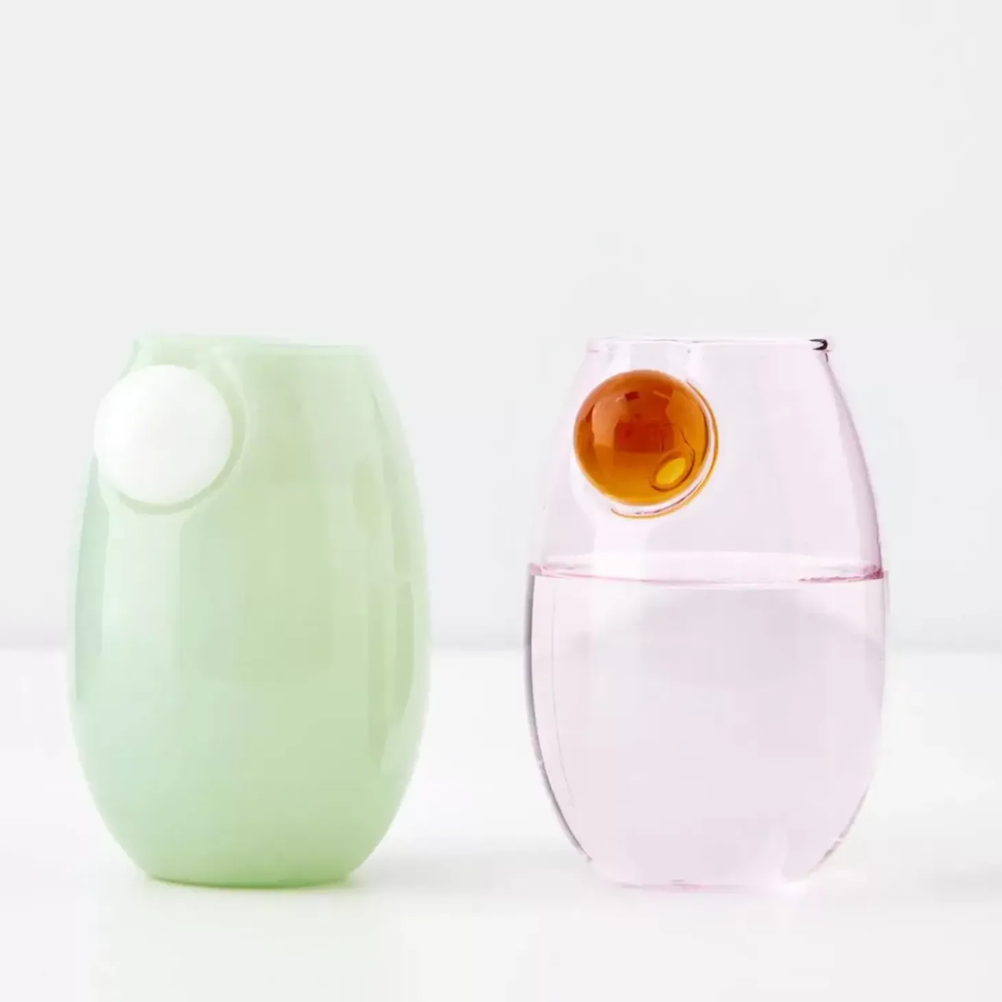 Droplet Glass Tumbler Set Pink