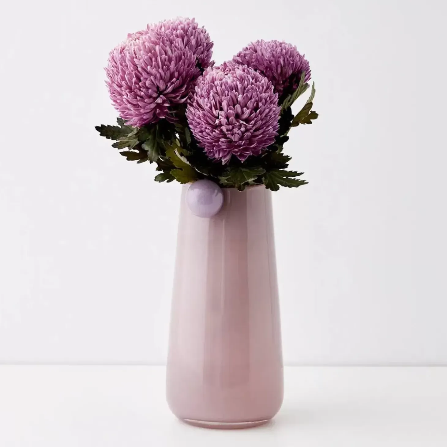 Droplet Large Coloured Glass Vase Pink