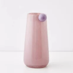 Droplet Large Coloured Glass Vase Pink