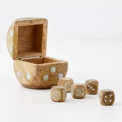Feeling Lucky Wooden Dice Box Set