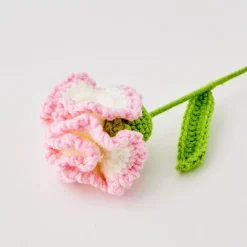 Freesia Hand Knitted Crochet Flower Pink