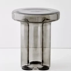 Glass Side Table Grey