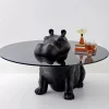 Hippo Glass Coffee Table Black