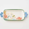 In Bloom Ceramic Serving Tray Blue
