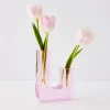 Infinity Crystal Cut Coloured Vase Pink