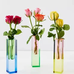 Kaleidoscope Ombre Acrylic Vase Yellow/Pink