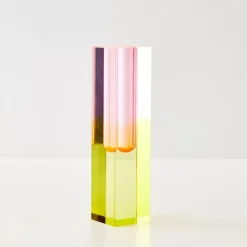 Kaleidoscope Ombre Acrylic Vase Yellow/Pink