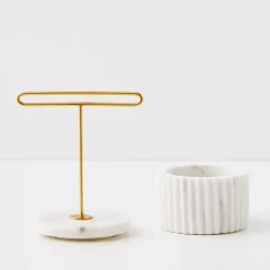 Keepsake 2 Piece Marble Jewellery Stand