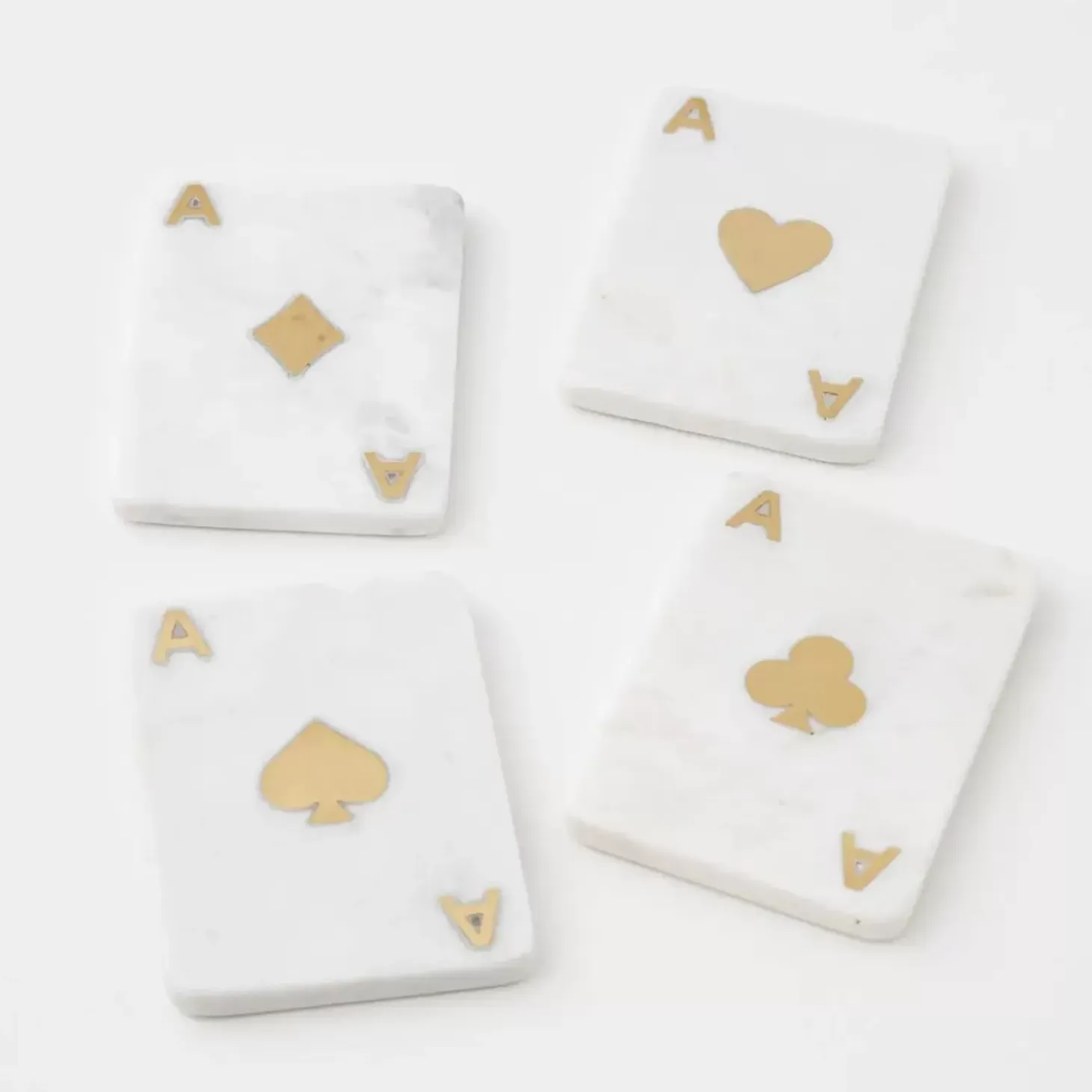 Lady Luck Marble Coaster Set