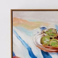 Lemon Picnic Framed Canvas Oil Painting