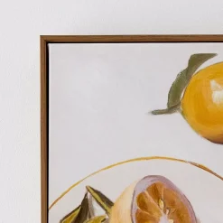 Lemon Slices Framed Canvas Oil Painting