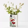 Looking Glass Ceramic Book Vase White