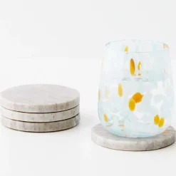 Marble Coasters 4 Pack Beige