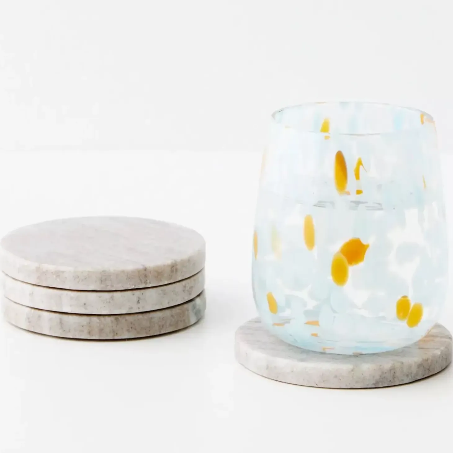 Marble Coasters 4 Pack Beige