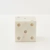 Marble Dice Sculpture White