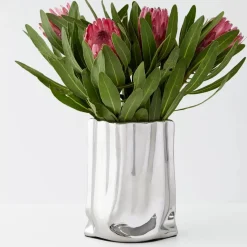 Mercury Metal Vase Silver