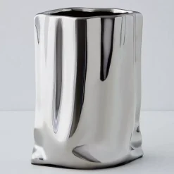 Mercury Metal Vase Silver